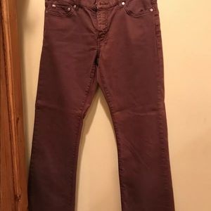 WOMEN'S LACOSTE 5 POCKET JEANS BROWN